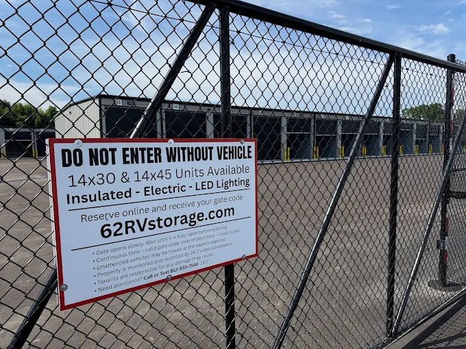 Secure gated entrance at 62 Storage